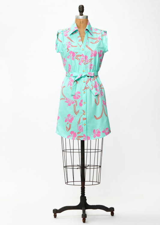 Shirtdress White Ginger Aloha