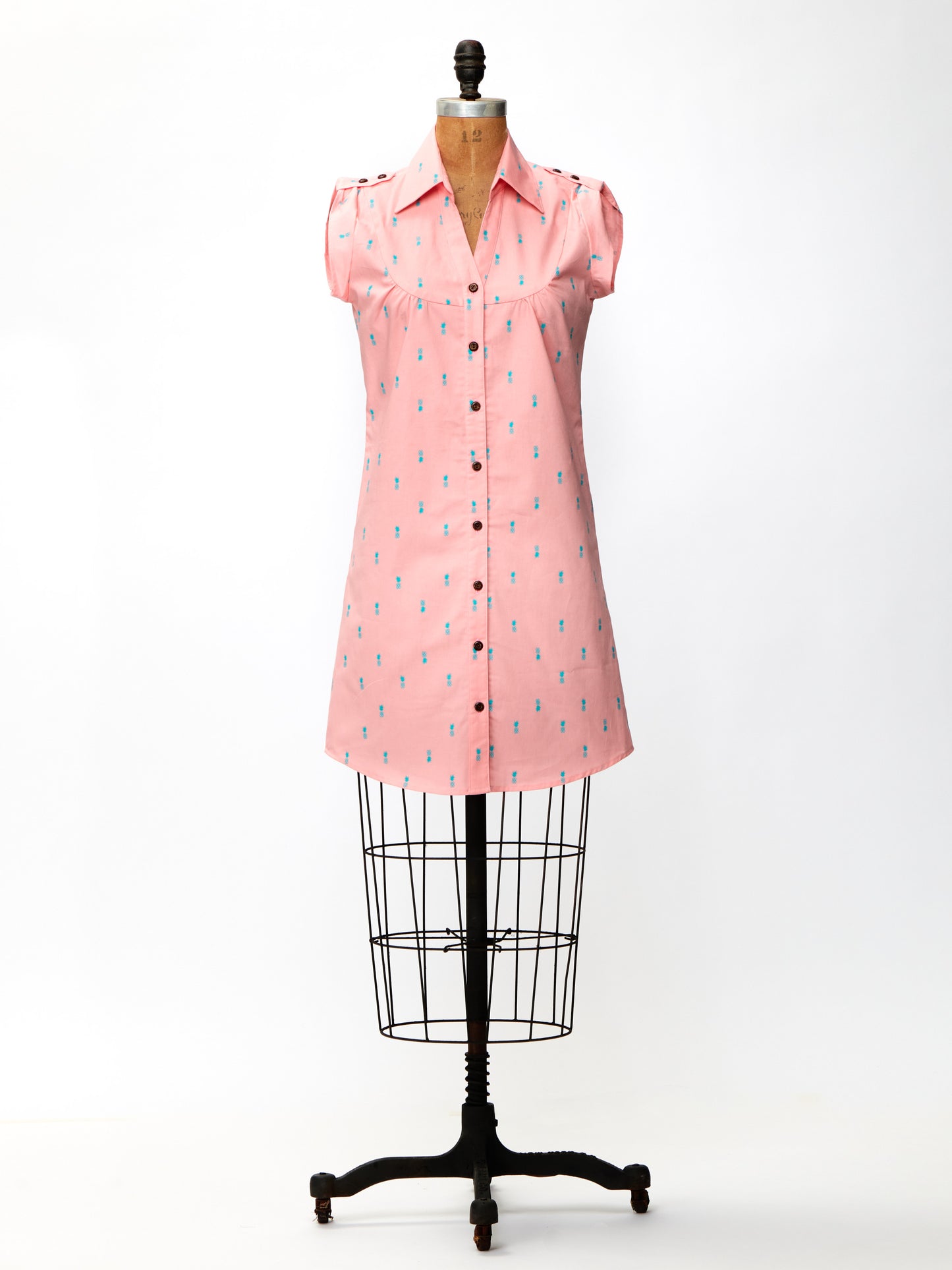 Shirtdress Pineapple Vintage Pink