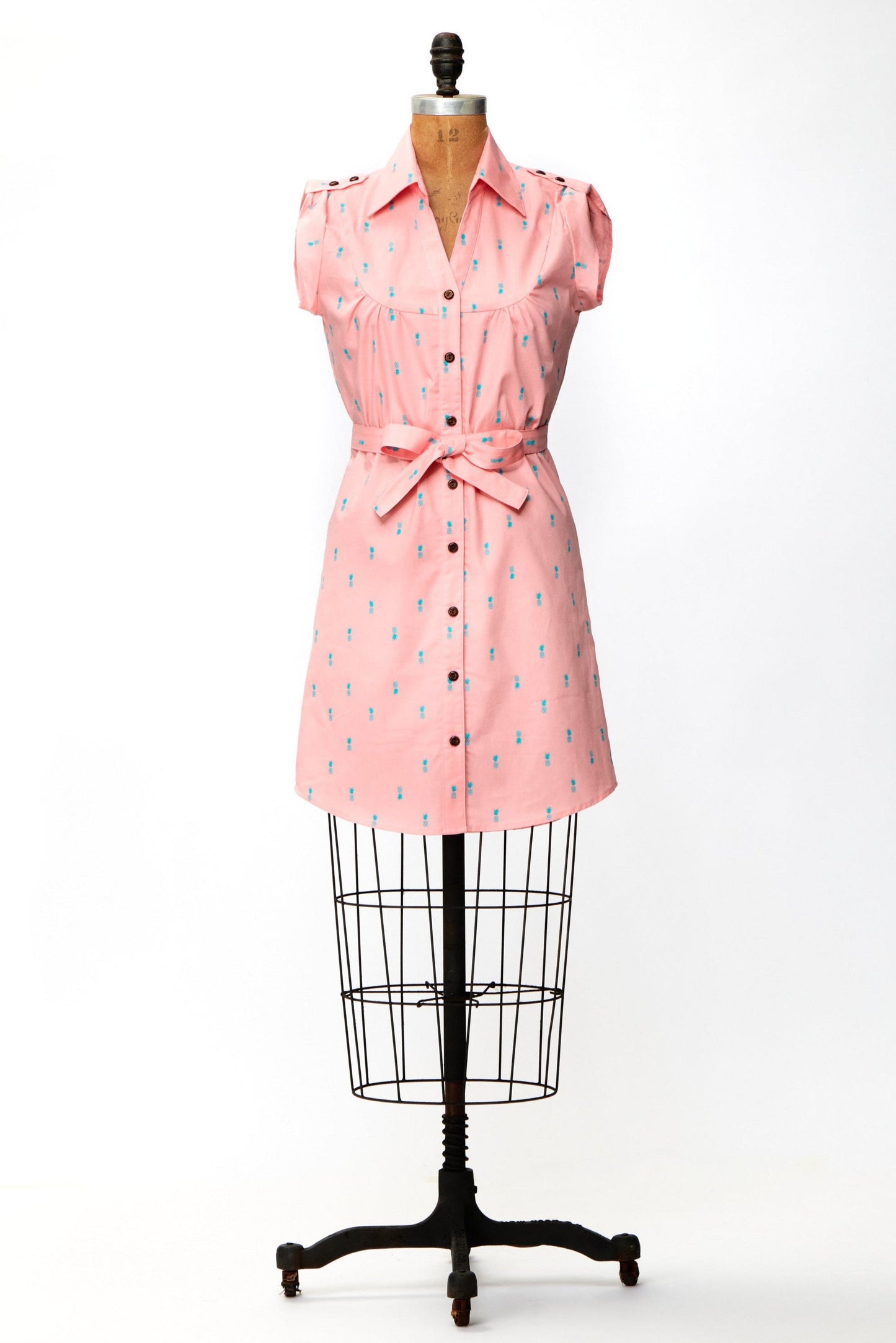 Shirtdress Pineapple Vintage Pink