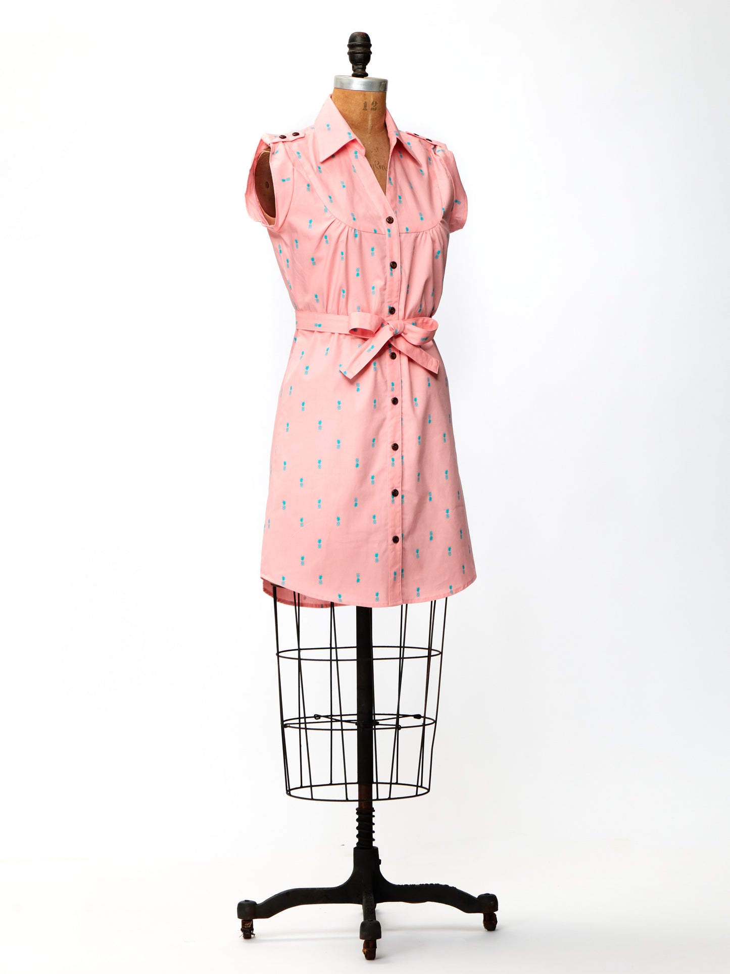 Shirtdress Pineapple Vintage Pink