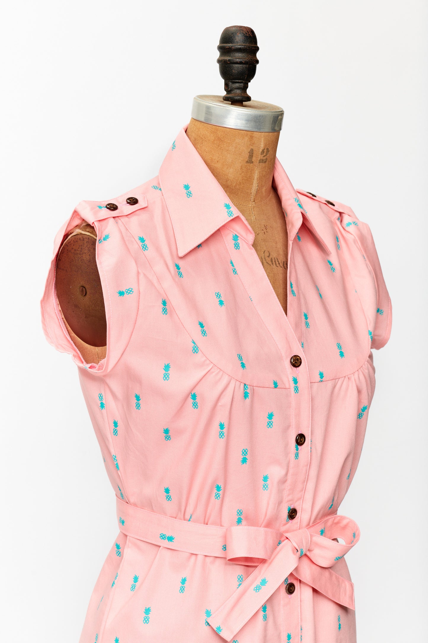 Shirtdress Pineapple Vintage Pink