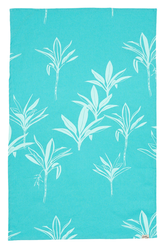Ti Leaf Tea Towel - Aqua