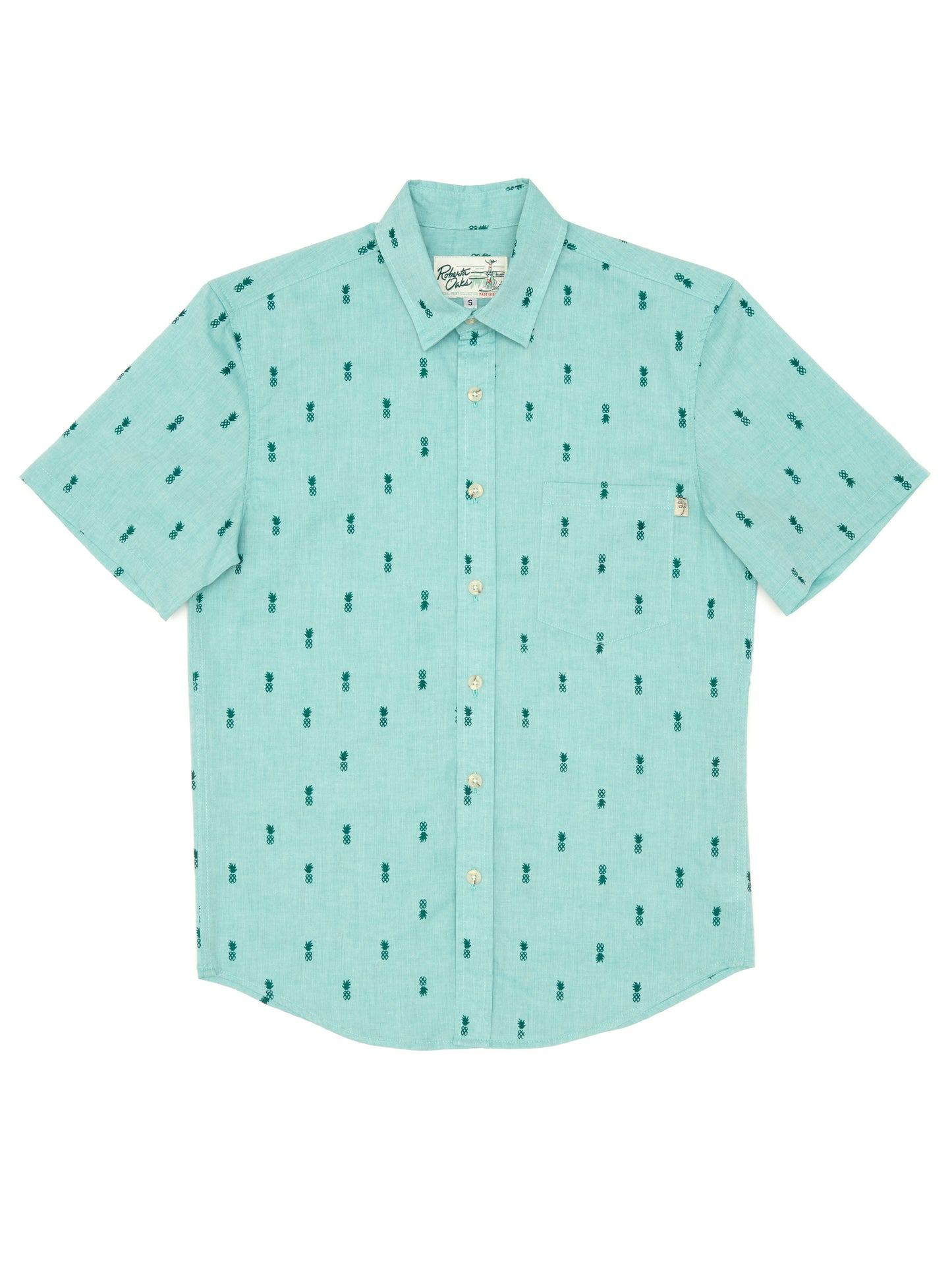 Pineapple Green Chambray