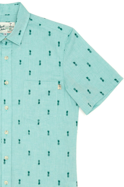 Pineapple Green Chambray
