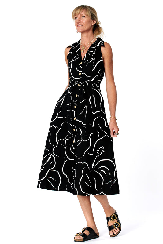 Waialua Black & White Maxi Dress