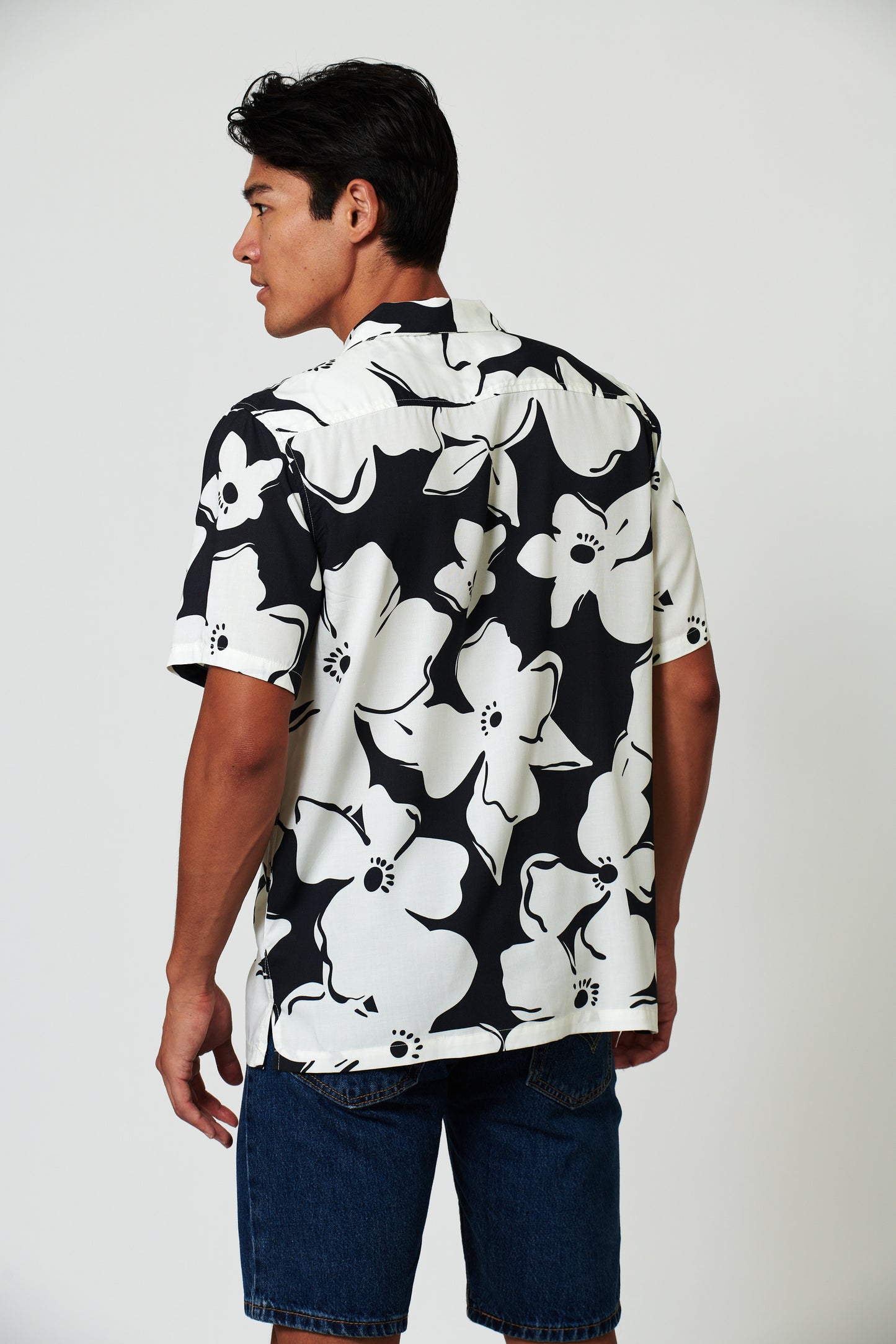 Magnolia Black Camp Shirt