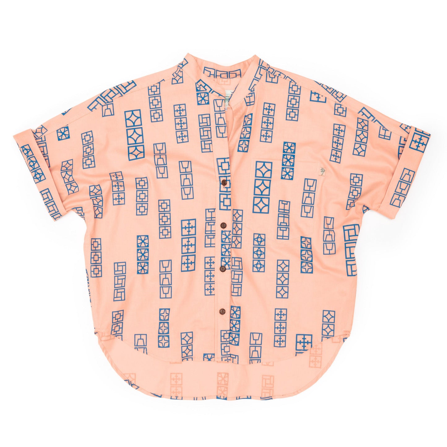 Breeze Block Peach Ladies Harbor Shirt