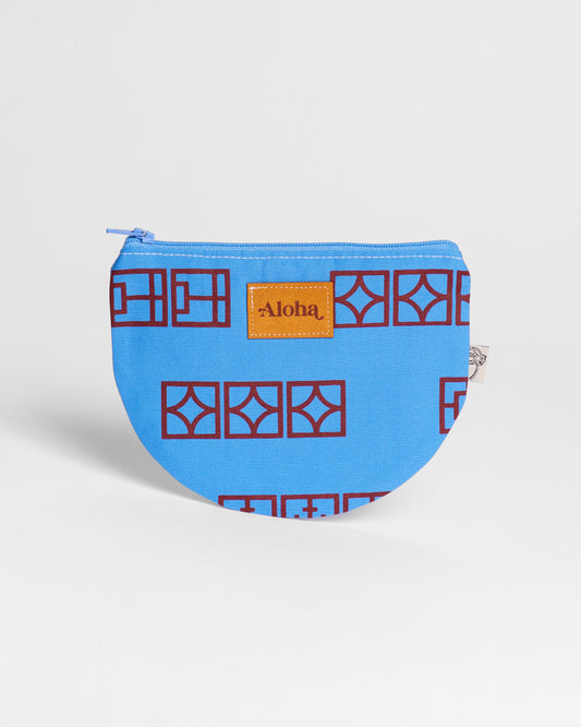 Half Round Pouch - Breeze Block Copen