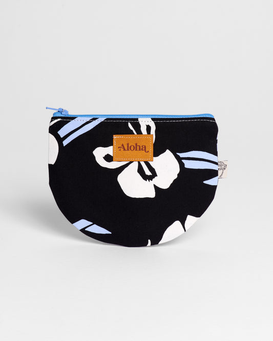 Half Round Pouch - White Ginger Black