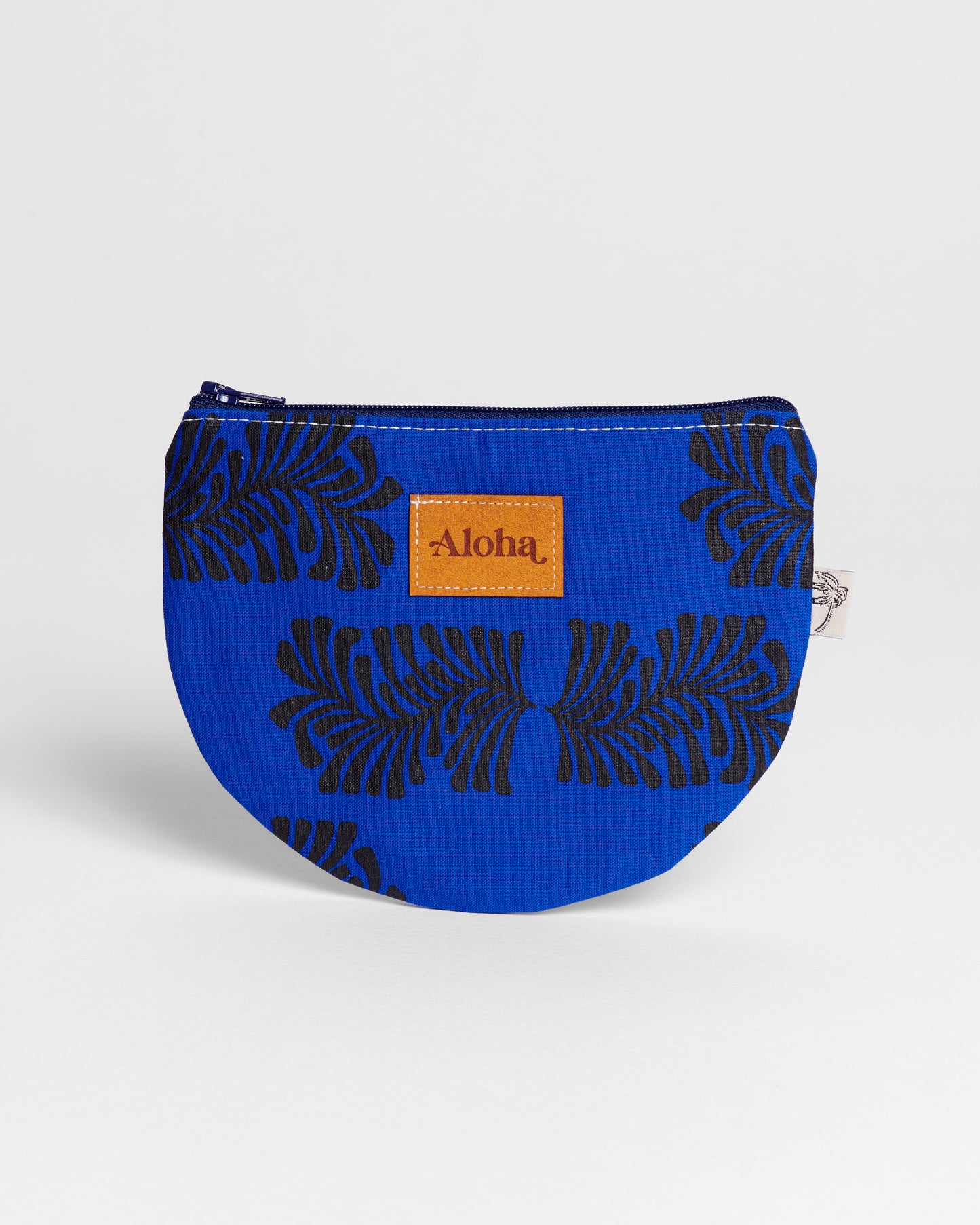 Half Round Pouch - Woodblock Fern Lapis