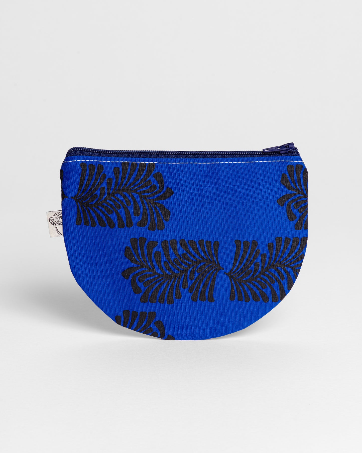 Half Round Pouch - Woodblock Fern Lapis