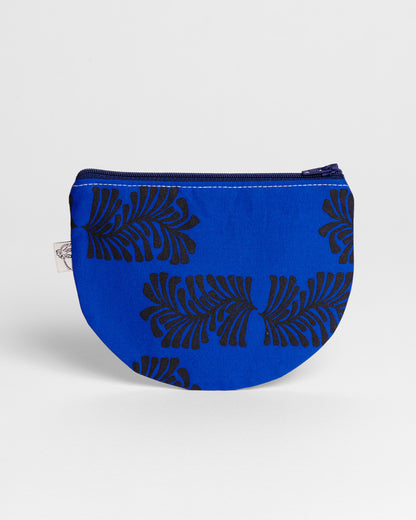 Half Round Pouch - Woodblock Fern Lapis