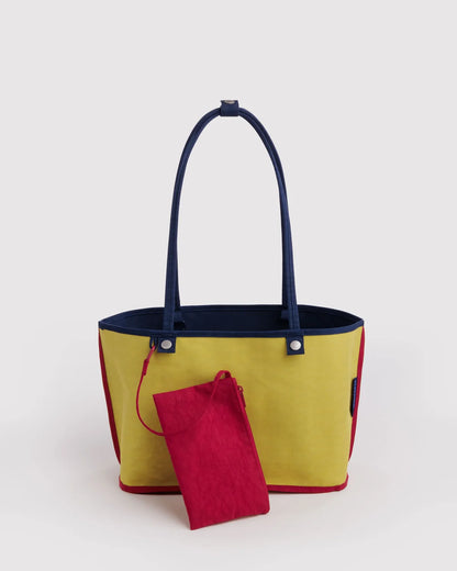 MEDIUM NYLON REVERSIBLE TOTE - NAVY MIX