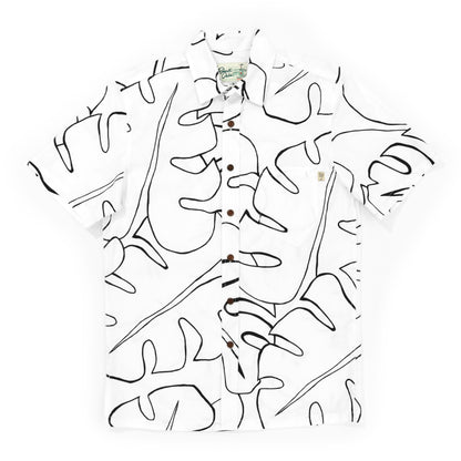 Abstract Monstera White & Black