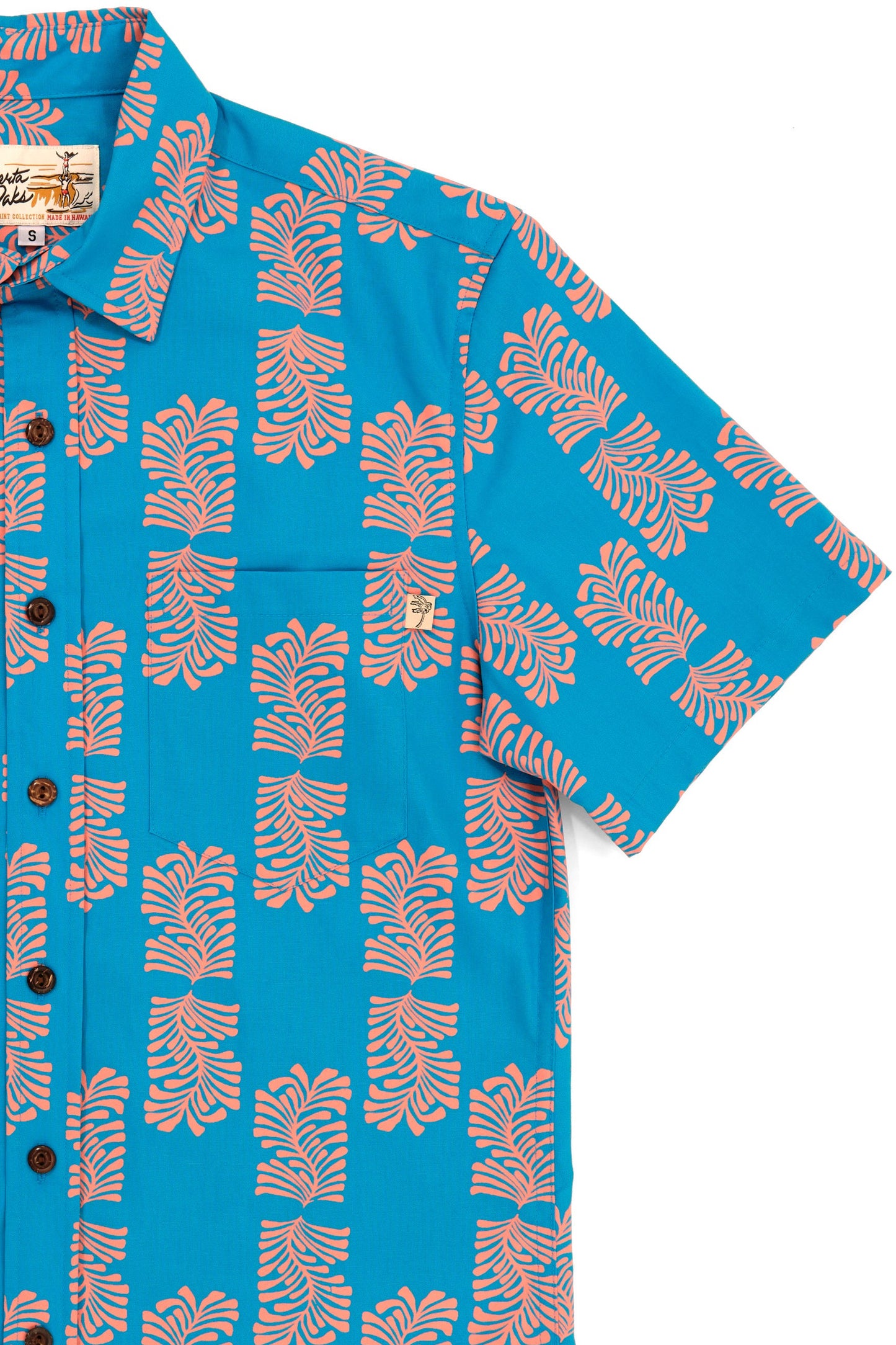 Woodblock Fern Turquoise