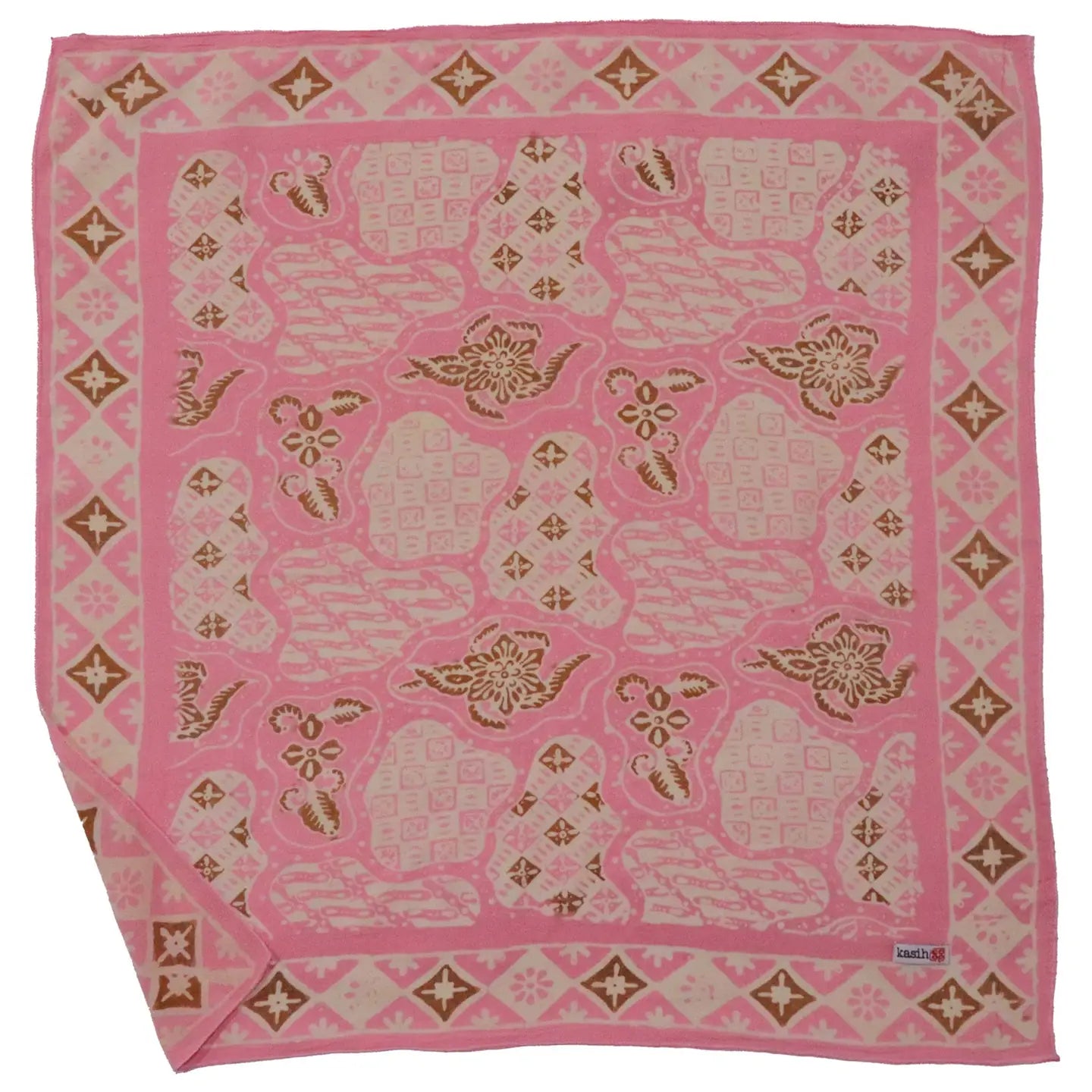 Batik Bandana - Blush Pink Brown