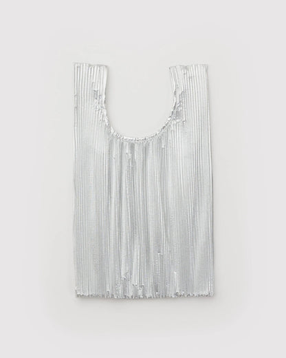 PLEATED BAGGU - CHROME METALLIC
