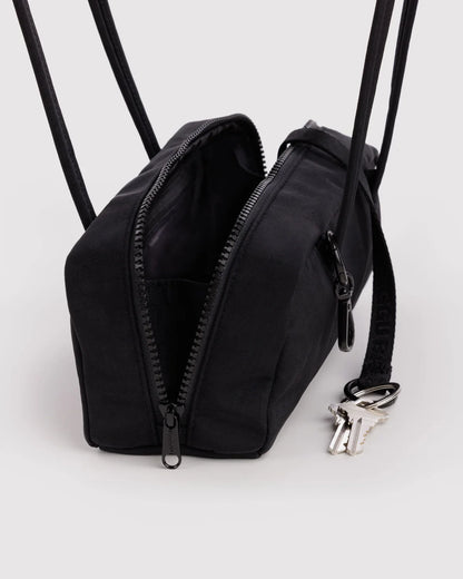 SMALL NYLON BOWLER BAG - BLACK