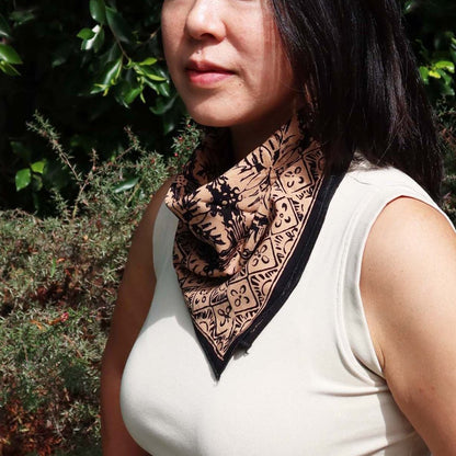 Batik Bandana - Brown + Black