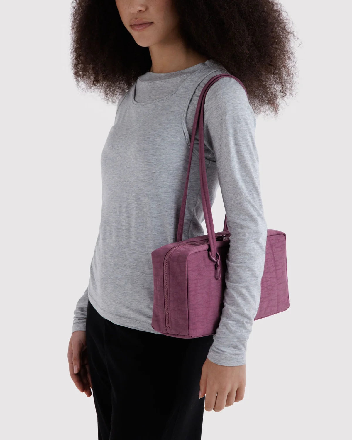 NYLON BOWLER BAG - WILD PLUM