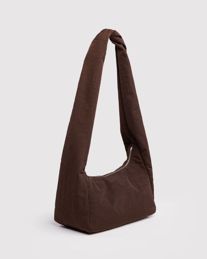 NYLON MERINGUE BAG - COFFEE