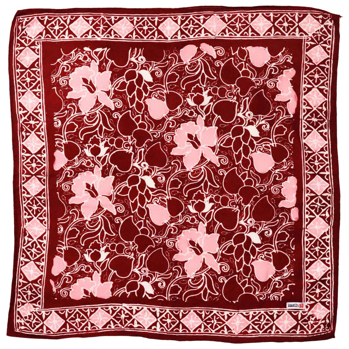 Batik Bandana - Ruby Bloom Red/Pink