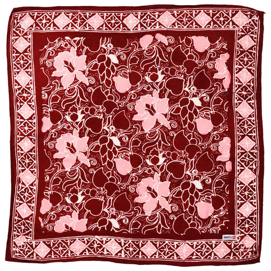 Batik Bandana - Ruby Bloom Red/Pink