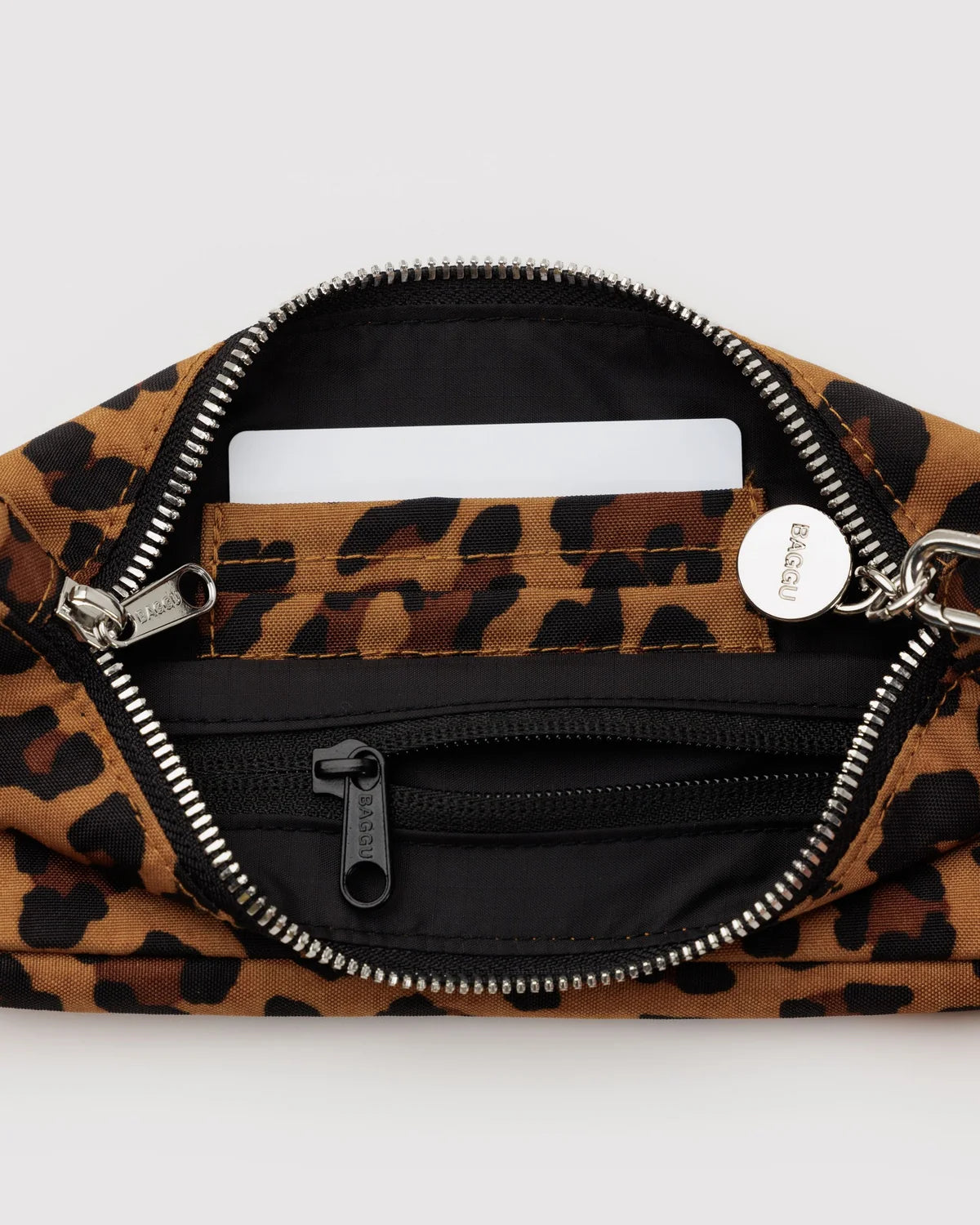 NYLON POUCHETTE - TAN HOUNDSTOOTH