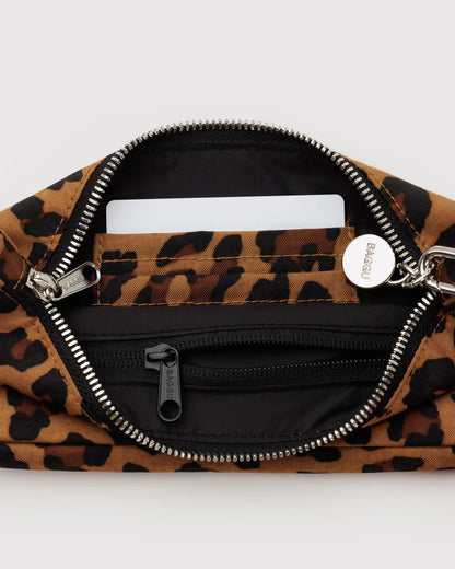 NYLON POUCHETTE - TAN HOUNDSTOOTH