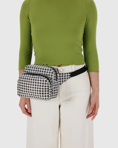 FANNY PACK - BLACK + WHITE GINGHAM