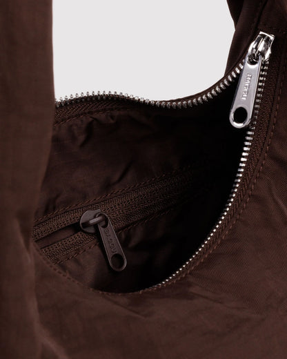 SMALL NYLON MERINGUE BAG - COFFEE