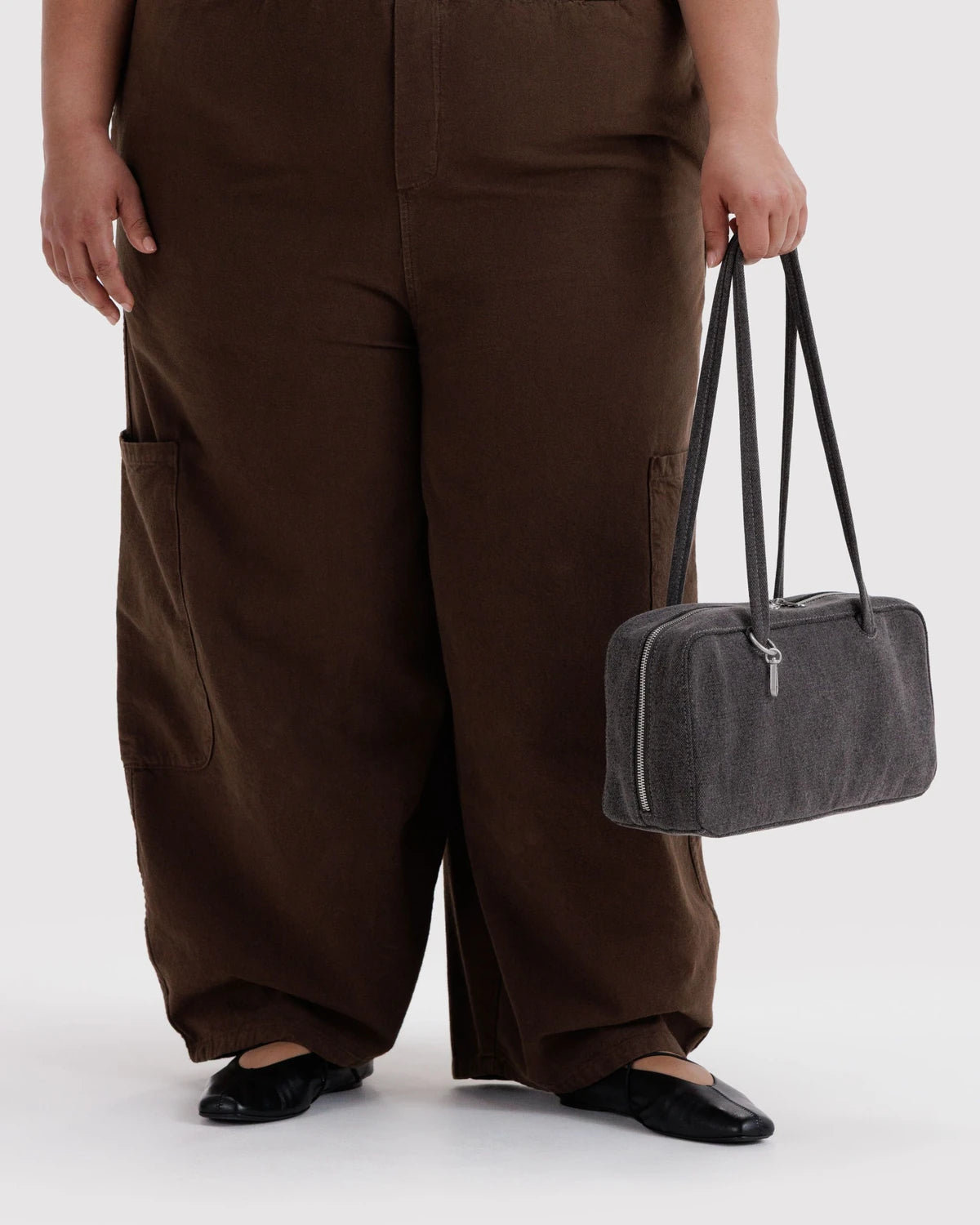 NYLON BOWLER BAG - WASHED BLACK DENIM