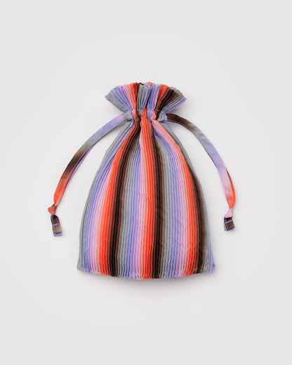 PLEATED BAGGU - GRADIENT STRIPE POPPY & LILY
