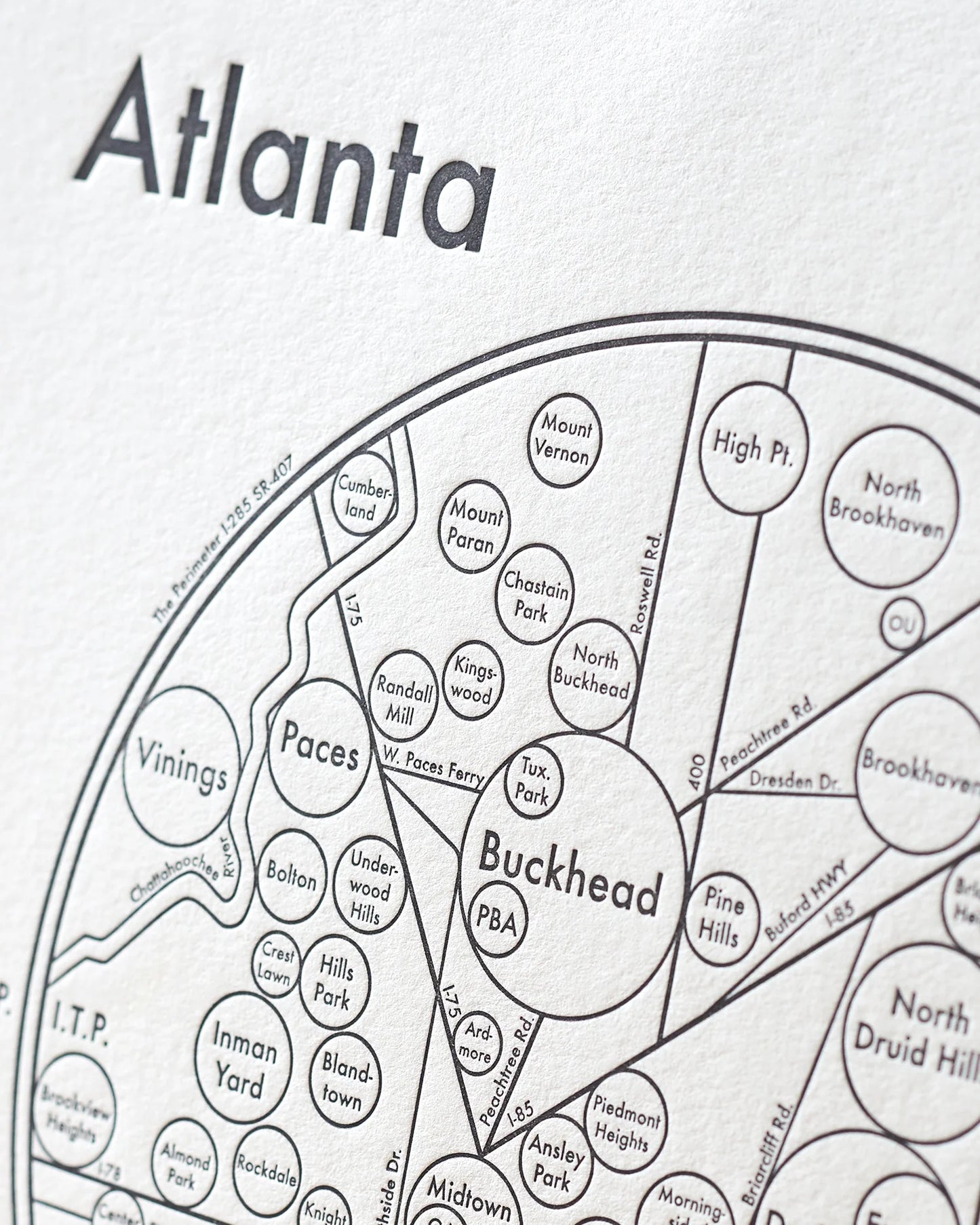 Atlanta Letterpress Print