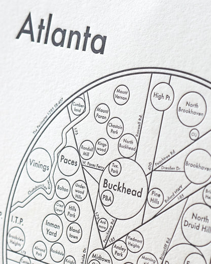 Atlanta Letterpress Print