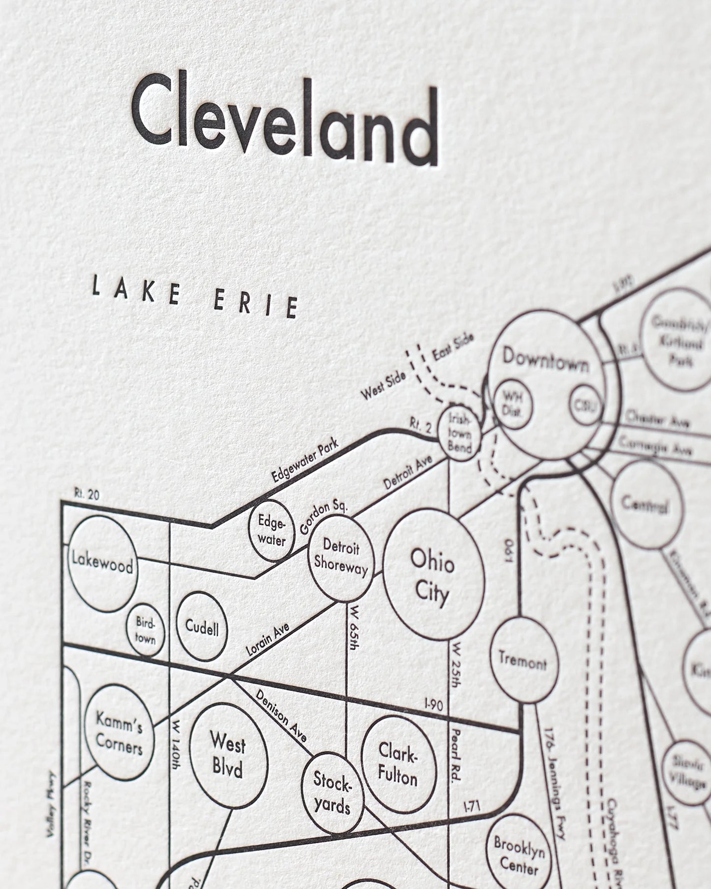 Cleveland Letterpress Print