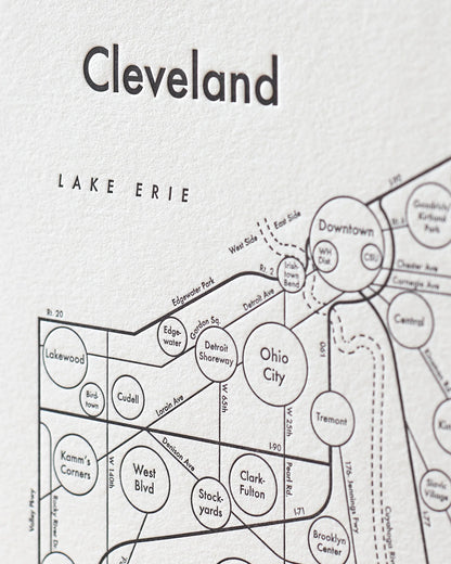 Cleveland Letterpress Print