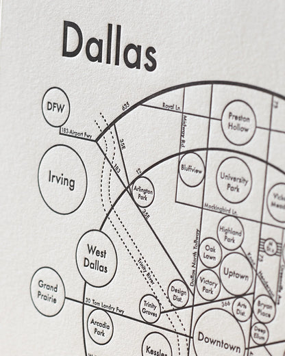Dallas Letterpress Print