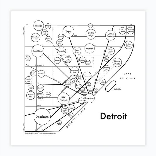 Detroit Letterpress Print