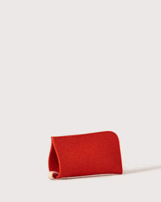 Wool Eyeglass Sleeve - Chili