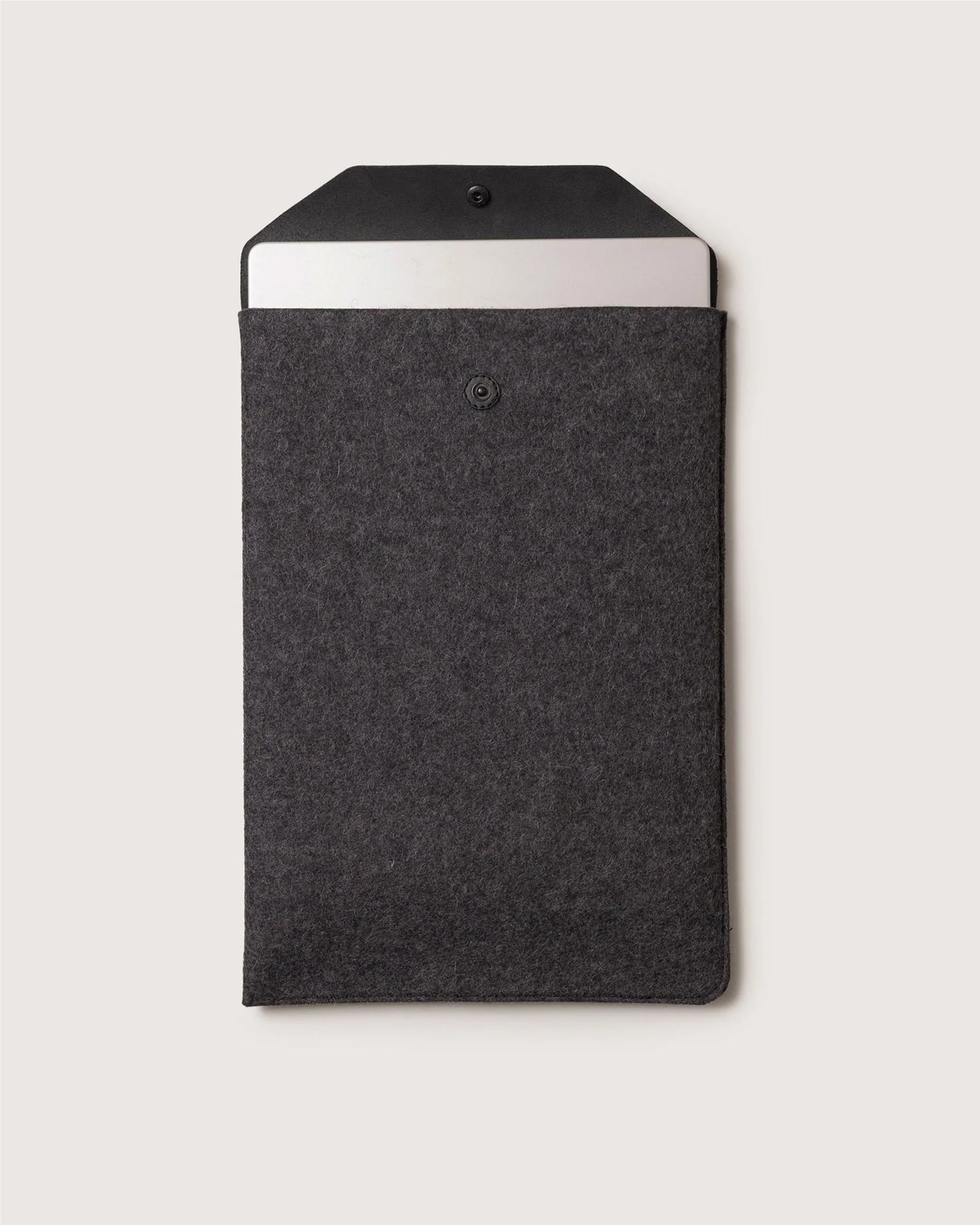 Merino Wool Laptop Sleeve - Charcoal Black