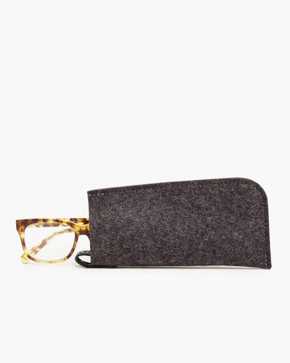 Wool Eyeglass Sleeve - Charcoal