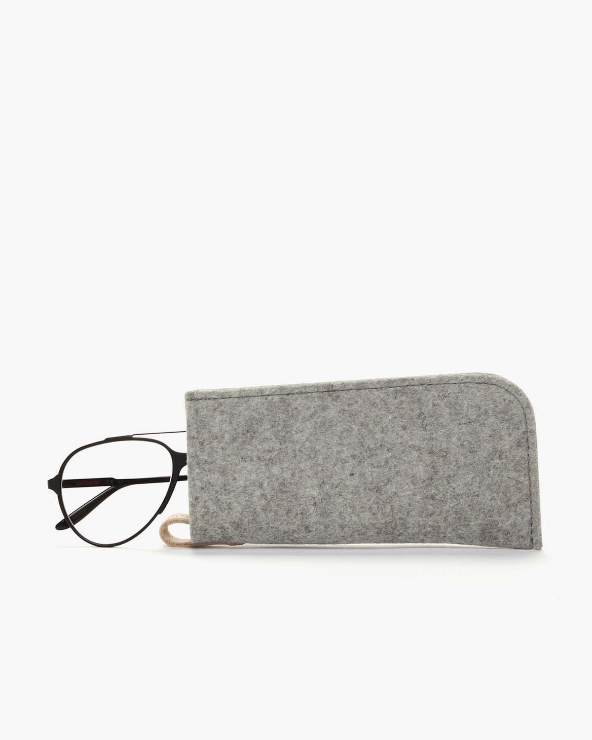 Wool Eyeglass Sleeve - Granite