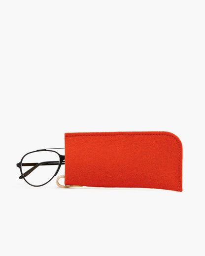 Wool Eyeglass Sleeve - Chili