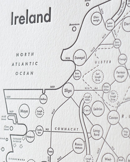 Ireland Letterpress Print
