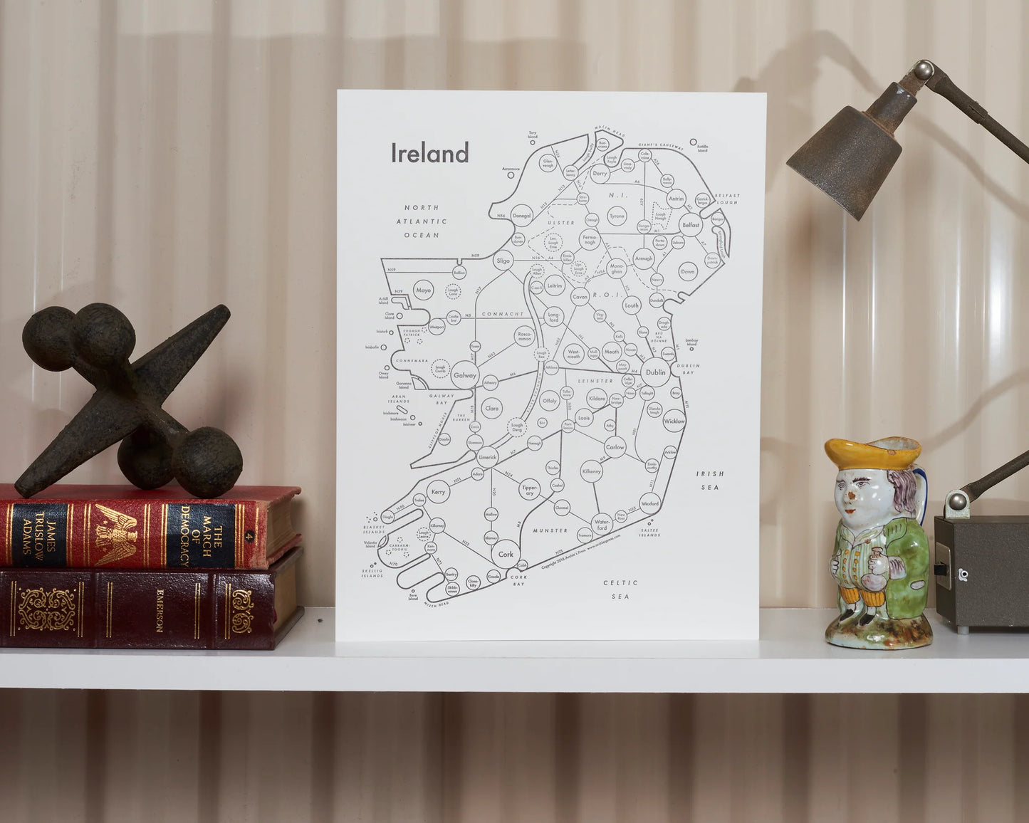 Ireland Letterpress Print