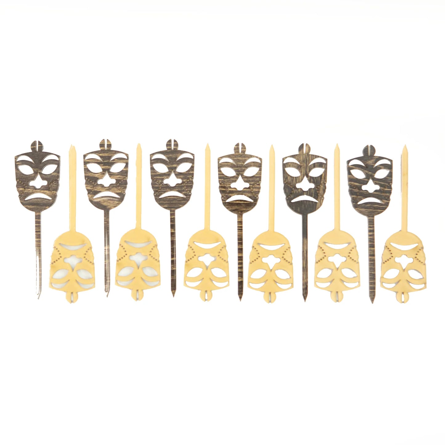 Tiki Cocktail Picks- Wood