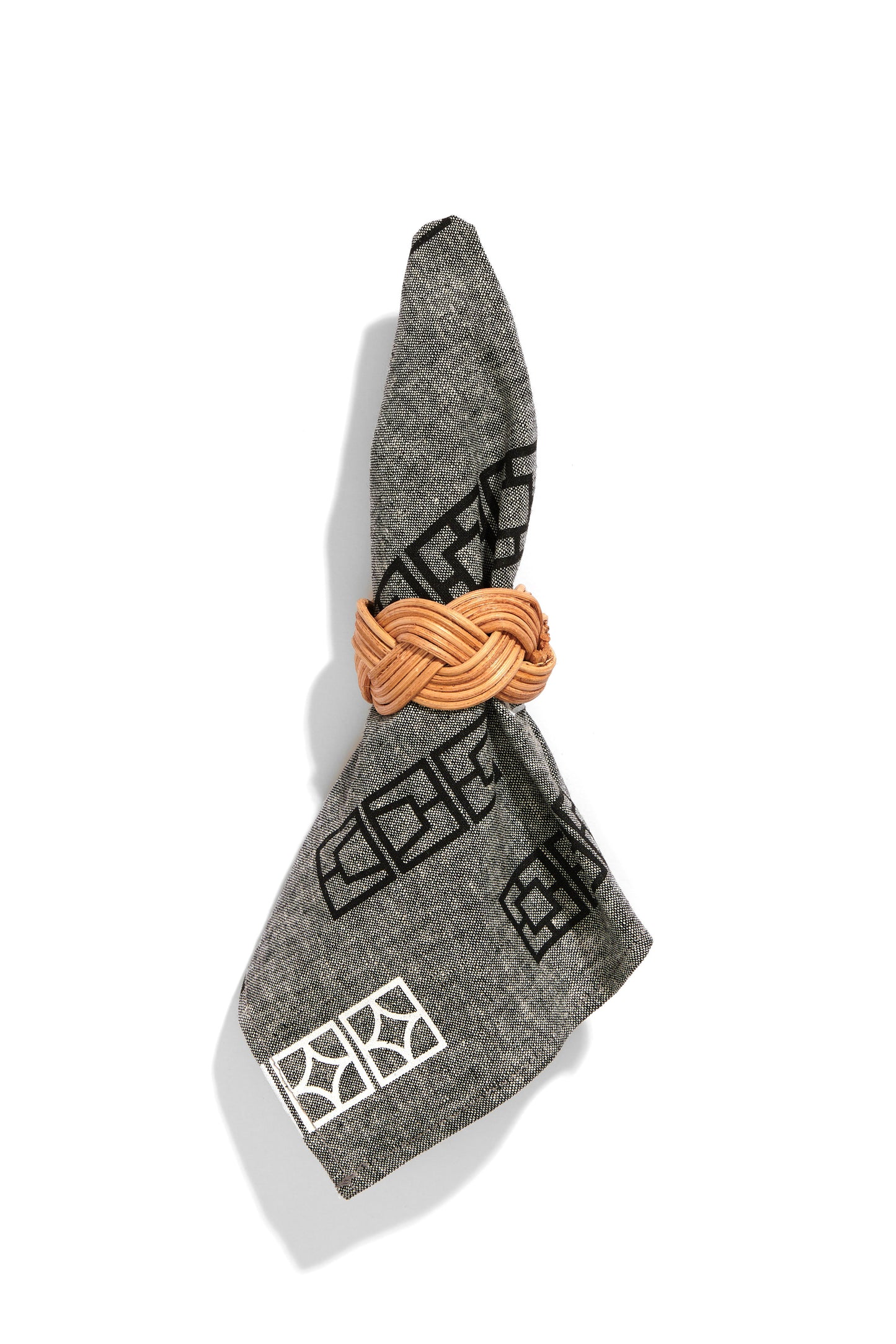 Breeze Block Napkin Set - Black