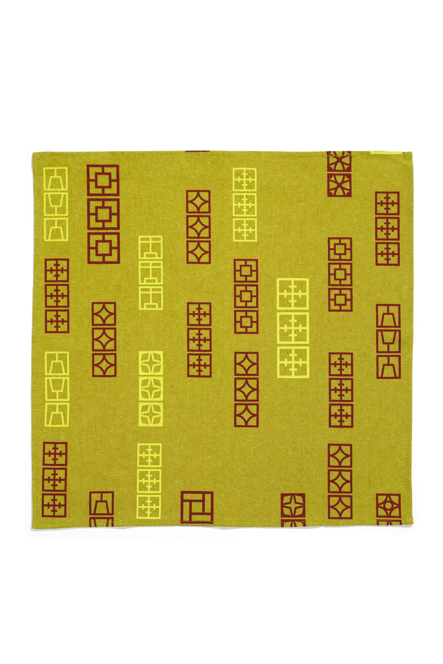 Breeze Block Napkin Set - Moss