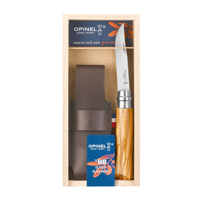 No. 8 Olive Wood + Sheath Gift Set